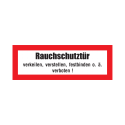 Brandschutzschild als Text...