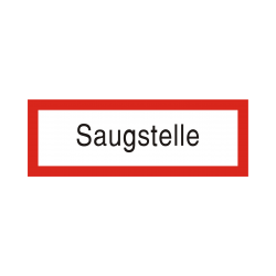 Schild mit Text Saugstelle