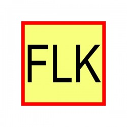 Brandschutzschild als Text FLK