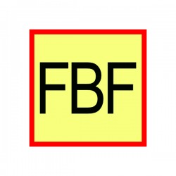 Brandschutzschild als Text FBF