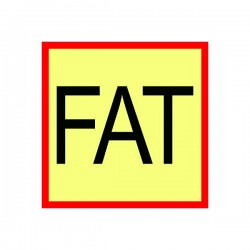 Brandschutzschild als Text FAT