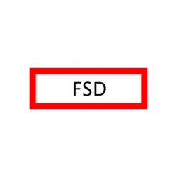 Brandschutzschild als Text FSD