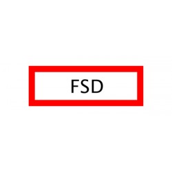 Brandschutzschild als Text FSD