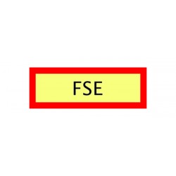 Brandschutzschild als Text FSE