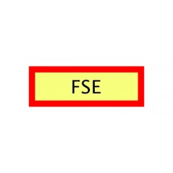 Brandschutzschild als Text FSE