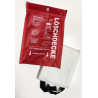 Löschdecke einzeln in roter Tasche