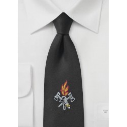 Feuerwehr-Krawatte, schwarz